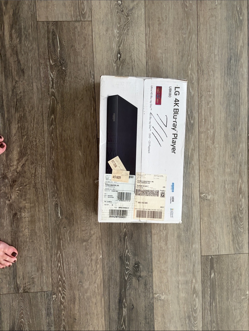 LG 4K Blu-ray Player - Black and White Packaging